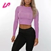 pink long sleeve crop top